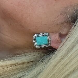 Floral Etched Glass Scrolled Earrings